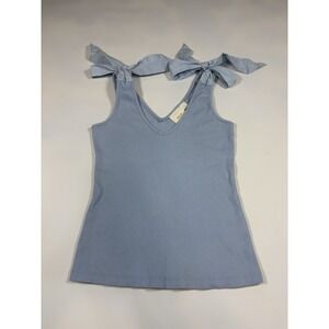 Anthropologie The‎ Rafaela Bow-Tie Tank by Maeve Baby Blue Size Small